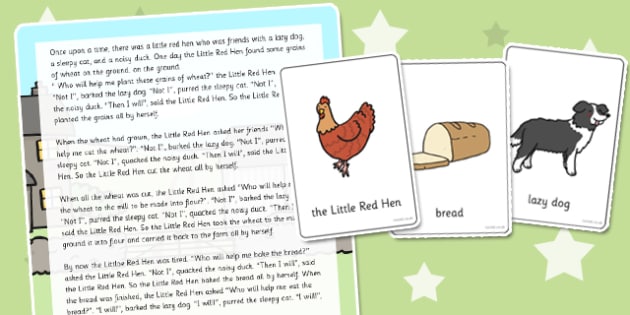 Listening Comprehension Passage | Little Red Hen Story