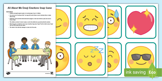 Emoji Open-Ended Card Game (Matching, Go Fish, Etc.) by Speechie