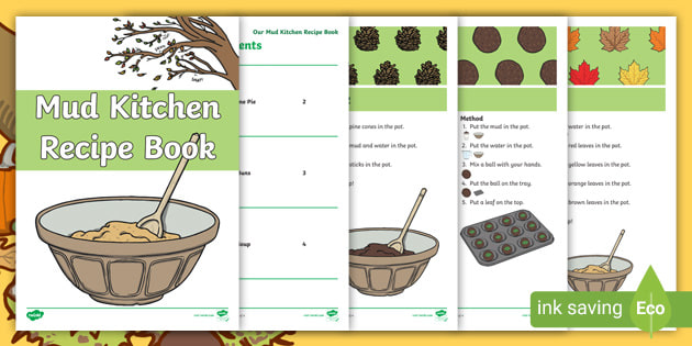 Autumn Pine Cone Pie Mud Kitchen Recipe Booklet - EYFS