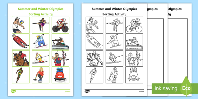 Summer And Winter Olympic Sorting Activity