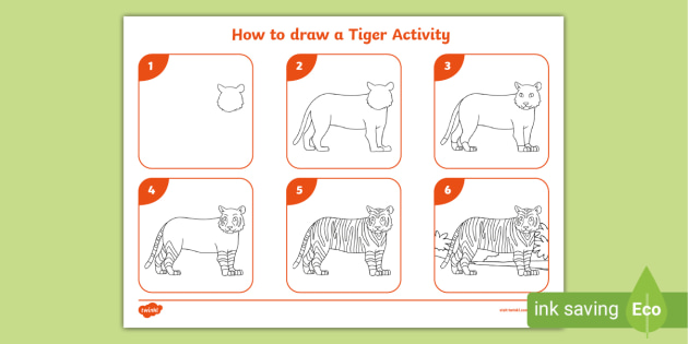 Draw a tiger how to How to