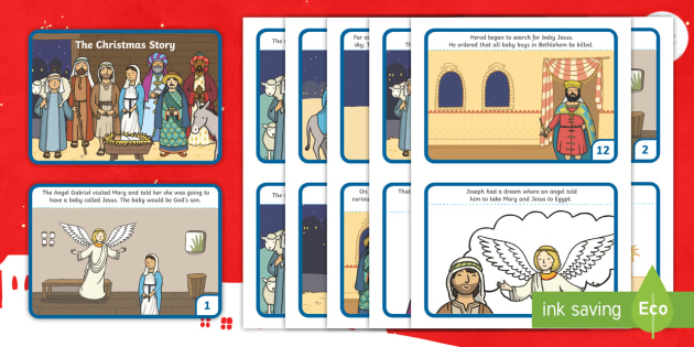 KS1 The Christmas Story Cards - Child led, Assembly Ideas, Nativity, Play