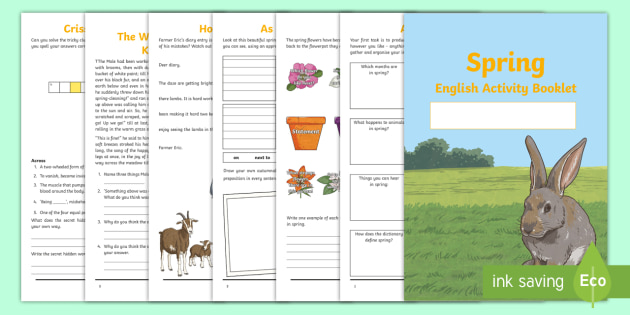 year 3 english worksheet pdf spring themed activities