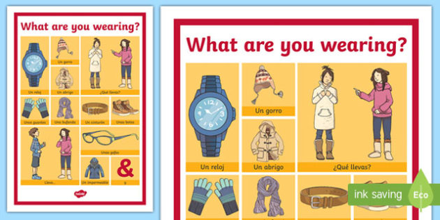 Clothes: What Are You Wearing? Display Poster (teacher made)