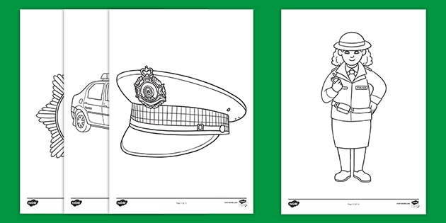 printable coloring pages police