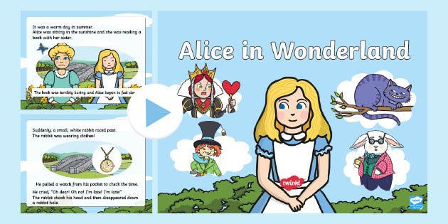 KS1 Alice in Wonderland Story PowerPoint (teacher made)