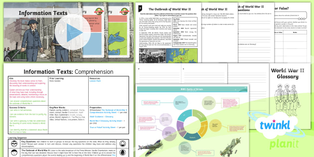 World War II: The Battle of Britain Y5 Information Texts Genre Unit Pack