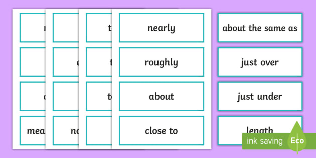 Year 2 Maths Vocabulary Word Cards Measures Shape and Space