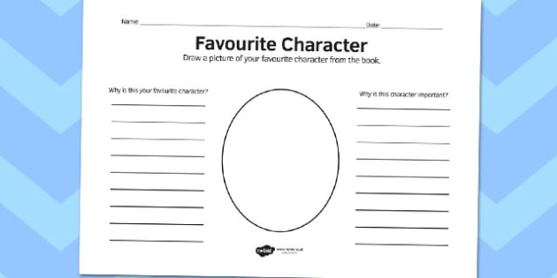 Favourite Character Reading Comprehension Activity - comprehension