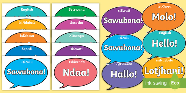 11 Official Languages Of South Africa Greetings