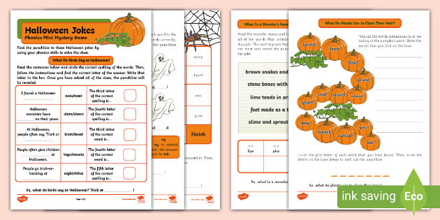 KS1 Halloween Jokes Phonics Mini 