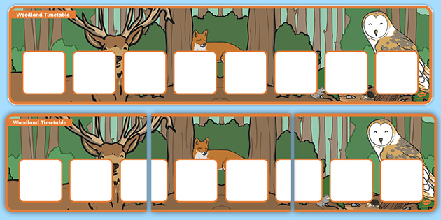 Woodland-themed Visual Timetable (teacher Made)