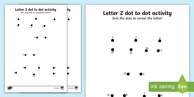FREE! - Dot to Dot Alphabet Z Activity - Worksheets - Twinkl