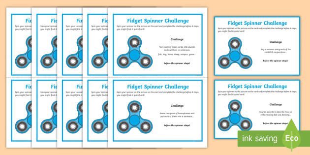 KS2 Fidget Spinner SPaG Challenge Cards (teacher made)