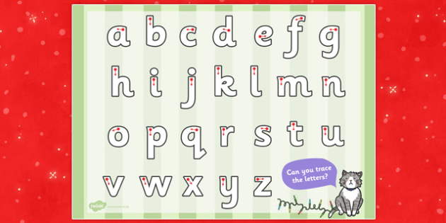 christmas cat themed letter writing worksheet