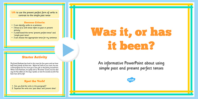 Tense versus simple present past perfect Difference Between