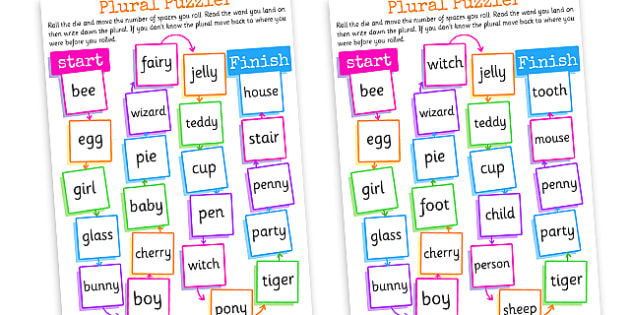 plurals board game teacher made