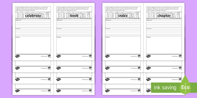 cbca book week dictionary worksheets teacher made