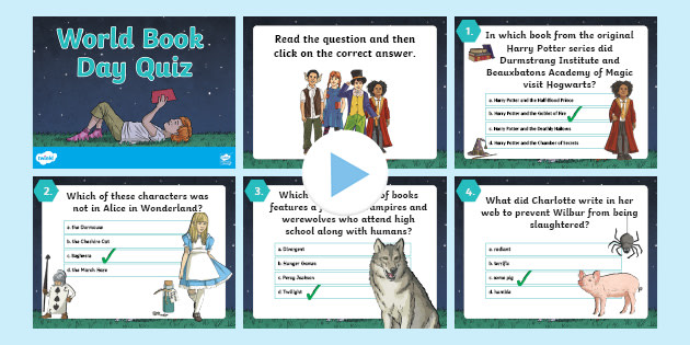 FREE! - World Book Day Quiz | Classroom Games | Literature Quiz