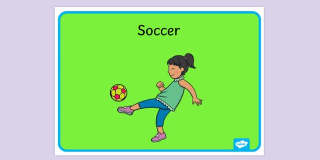 Illustrated Soccer Poster | Twinkl Display Resources