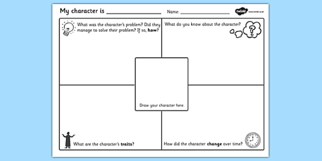 FREE! - Character Description Writing Template