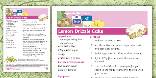 Lemon Drizzle Cake Recipe