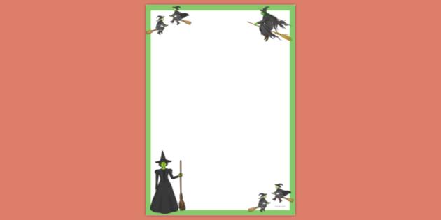 FREE! - Witch Page Border | Page Borders | Twinkl