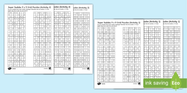 Sudoku for Kids | x 9 Grid Puzzles |