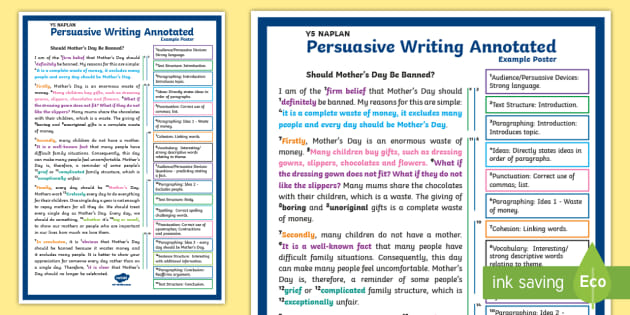 persuasive writing examples year 5 naplan