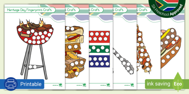 Heritage Day Fingerprint Craft