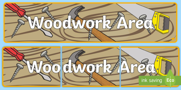Woodwork Area Display Banner Teacher Made