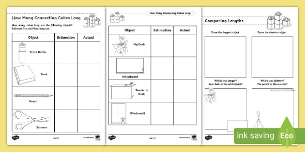 Cube Length Worksheet / Worksheet (Teacher-Made) - Twinkl