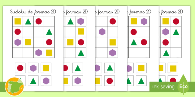 Sudoku com formas geometricas  atividades e jogos educativos