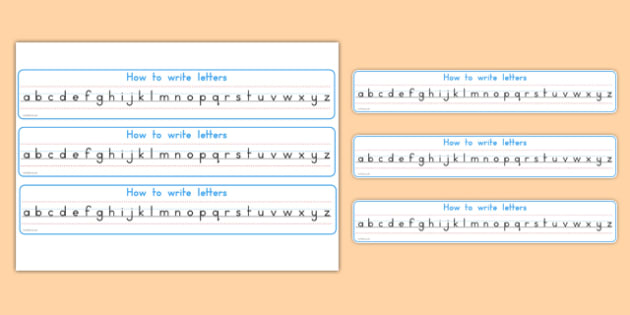 How To Write Letters Alphabet Strips