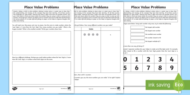 problem solving with place value year 2