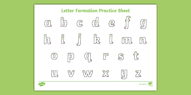 Letter Formation ABC Home Work Handwriting Sheet - Parents for Free Printable Alphabet Formation Rhymes Pdf