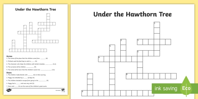 Crossword to Support Teaching on Under the Hawthorn Tree