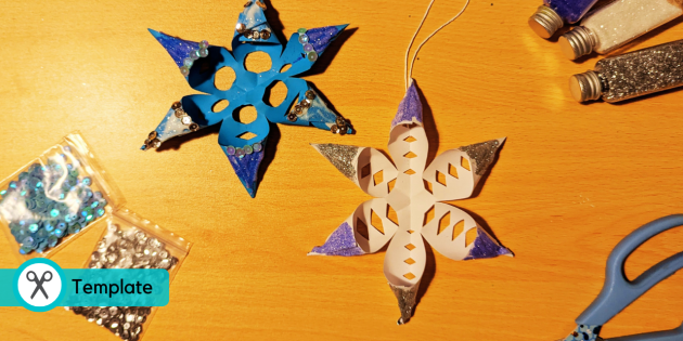 Easy 3D Paper Snowflakes - Fun Kids Craft - A Few Shortcuts