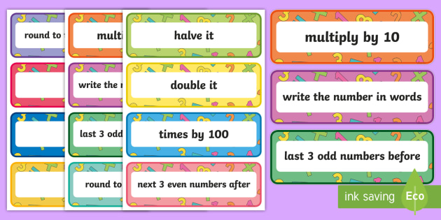 👉 Number Labels for Classroom Activities and Display | KS1