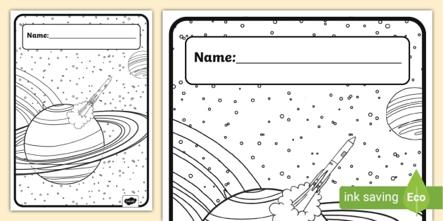 FREE! - Saturn Colouring Book Cover (teacher made)