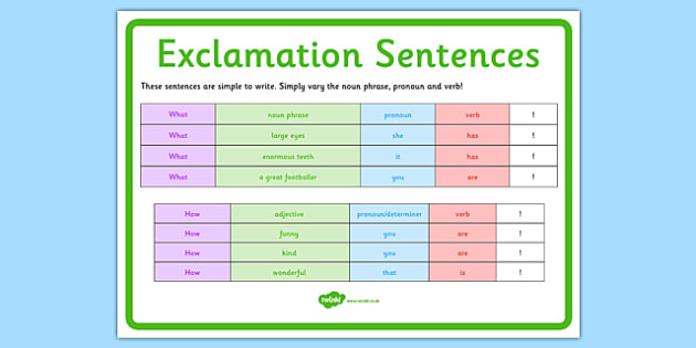 What Is An Exclamation Sentence Year 2