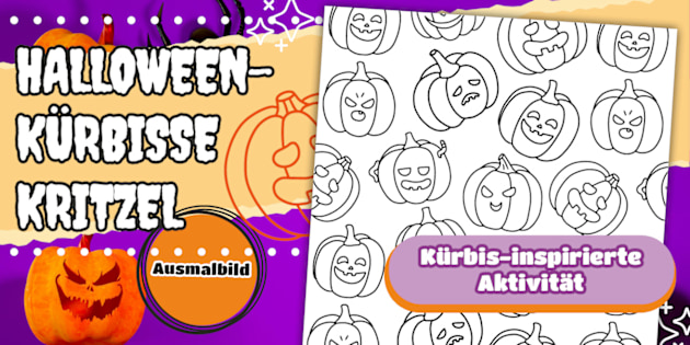 Halloween Bastelset: 48 Kürbis-Magnete Zum Ausmalen, Mit Magnetstreifen
