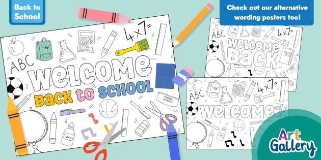 welcome back to school poster