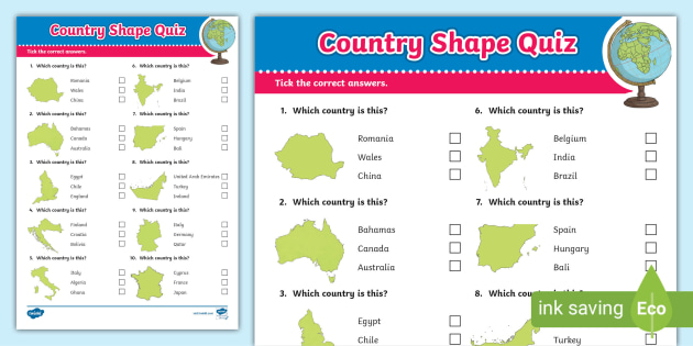 Country Shape Quiz