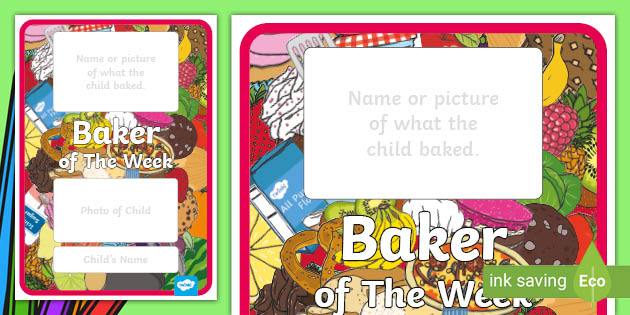 Baker Of The Week Display Poster Teacher Made