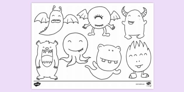 halloween monsters coloring pages