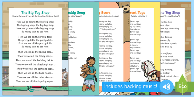 Toys Songs And Rhymes Resource Pack (teacher Made)