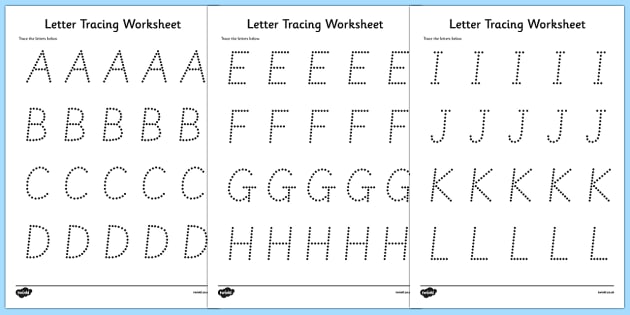 letters numbers and shapes tracing worksheet esl letter tracing