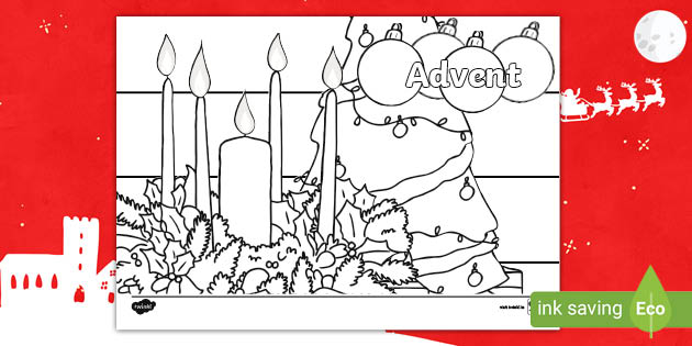 Advent Colouring Page