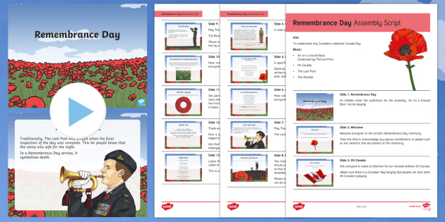 Remembrance day resources canada